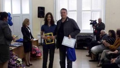 Ивайло Стоянов с учителя си Иордан Йорданов