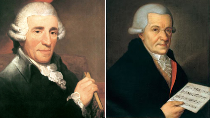 Франц (вляво) и Йохан Хайдн