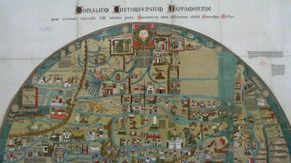 Репродукция на Ебсторфската карта от 1280-1290 г.