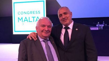 Joseph Daul (L) and Prime Minister Boyko Borissov