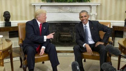 Доналд Тръмп и Барак Обама в Белия дом