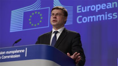 Еврокомисарят за еврото и социалния диалог Валдис Домбровскис