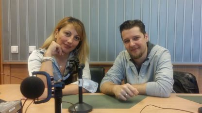 Мария Мира Христова и Димитър Живков в студиото на предаването.