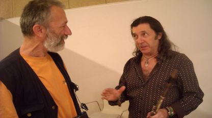Водещият на Слънчев джаз+ (вляво) с Хорхе Пардо