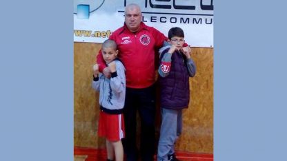Мартин и Кристиян със Свилен Русинов- единственият българин, побеждавал някой от братята Кличко