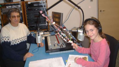In the studio of Radio Bulgaria, Linz, Austria