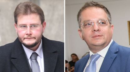 Доц. Теодор Седларски (вляво) и Дончо Барбалов, зам.-кмет по финансите на Столична община.