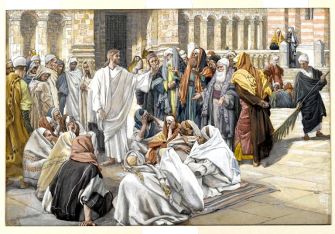 Фарисеите задават въпроси на Исус – Джеймс Тисо