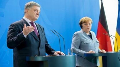 Пресконференция в Берлин на Петро Порошенко и на Ангела Меркел