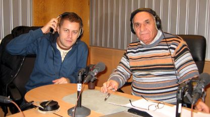 Георги Милков и Симеон Идакиев в студиото на „Един мъж, един микрофон”