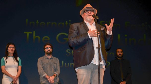 Актьорът Владимир Пенев на откриването на фестивала