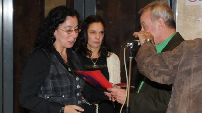 Доротея Николова получава сертификат за завършен Майсторски клас на БНР Академия, 2014.