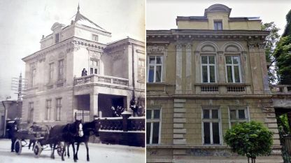 Hristo Popov's house in the past and now