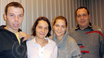 Пламен Георгиев, Марина, Александра и Чавдар Димови (отляво надясно)