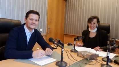 Димитър Маргаритов и Светла Милчева в студиото на програма 
