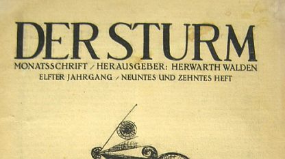 Част от корицата на емблематичното списание "Der Sturm"