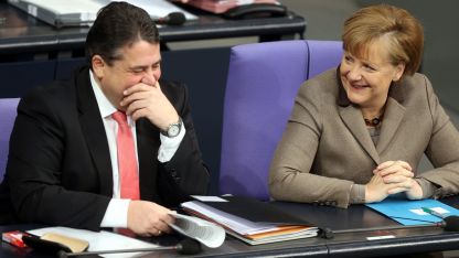  Зигмар Габриел и Ангела Меркел