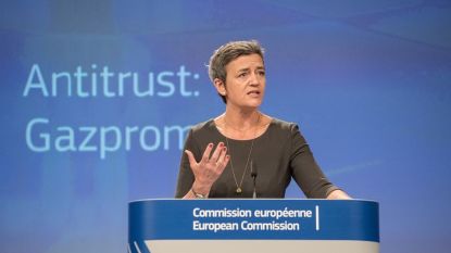 Комисарят по въпросите на конкуренцията Маргрете Вестагер представя споразумението с 