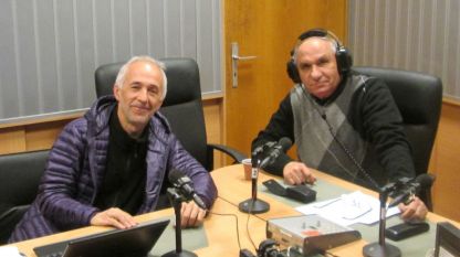 Любомир Попйорданов (вляво) и Симеон Идакиев в студиото на предаването.