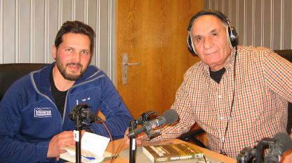 Филип Лхамсуренн (вляво) и Симеон Идакиев в студиото на програма „Христо Ботев”