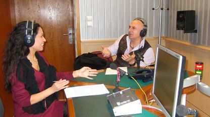 Учителят-ходожник Виолин Неделчев в студиото на Радио София