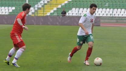 Иван Горанов/номер 14/ от "Берое" игра цял мач за България