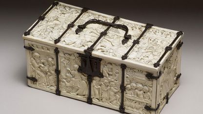 На снимката: Една от кутиите, известна като ковчежето на Уолтърс, която се пази в Музея на изкуствата в Балтимор.