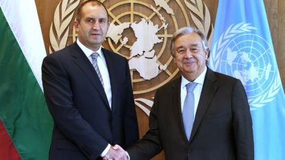 Antonio Guterres (R) and Rumen Radev