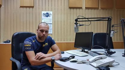 Станислав Каваримов в студиото на Радио Стара Загора