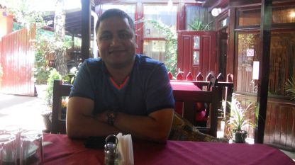 Goundzha Tchokhal in his tavern Gourkha in Sofia
