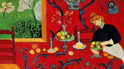 Фрагмент от „Десертът: Хармония в червено“ на Анри Матис