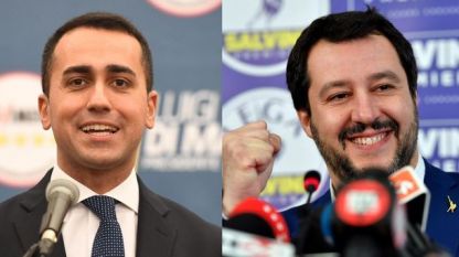Луиджи ди Майо (вляво) и Матео Салвини изразиха готовност да формират правителство на Италия, въпреки че формациите им не получиха мнозинство на изборите в неделя.