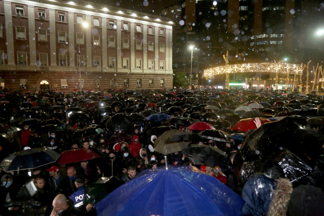 Протестът в Тирана - 9 декември 