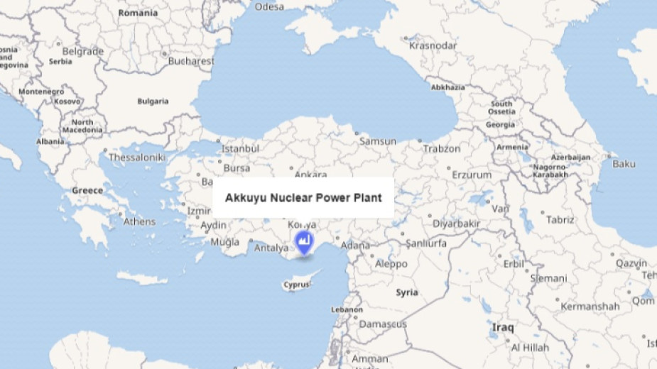 Турската атомна електроцентрала Аккую (Akkuyu), която в момента е в