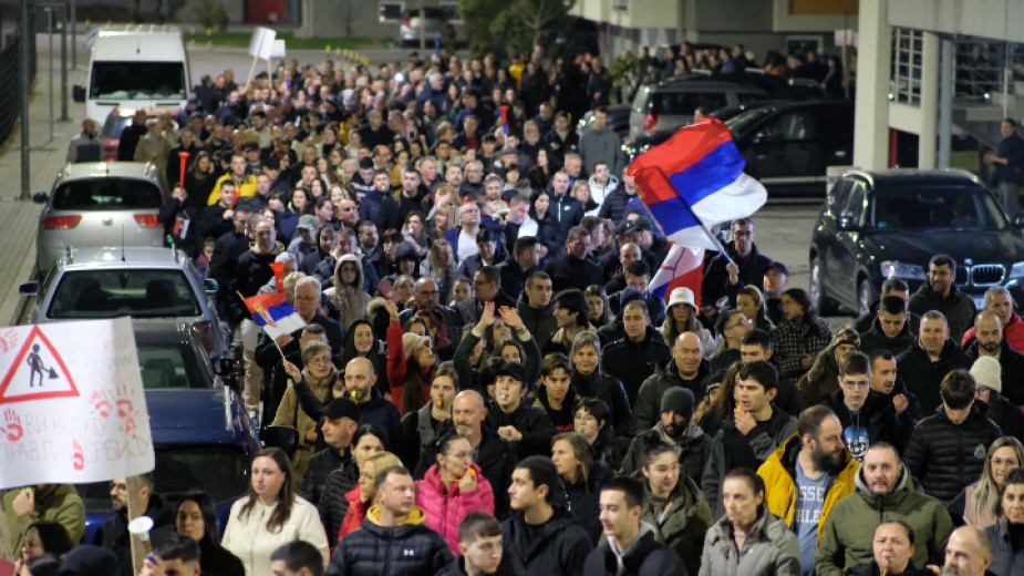 Support for protesting Serbian students in Pirot.