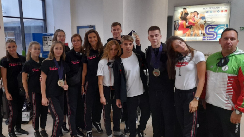 Шампионите на България от европейското първенство по спортна аеробика се