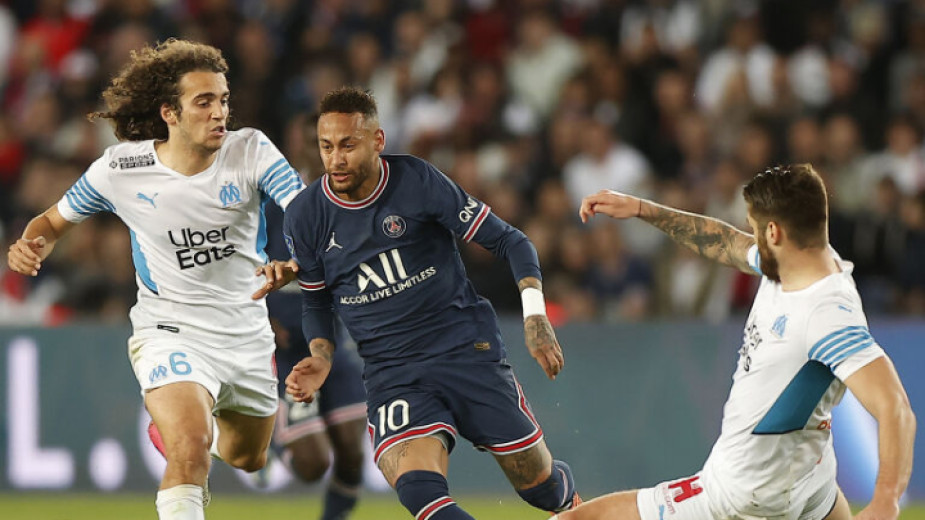 Пари Сен Жермен спечели драматично с 2:1 дербито с Олимпик