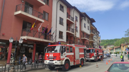 Пожар в най големия хотел до Самоводската чаршия във Велико Търново