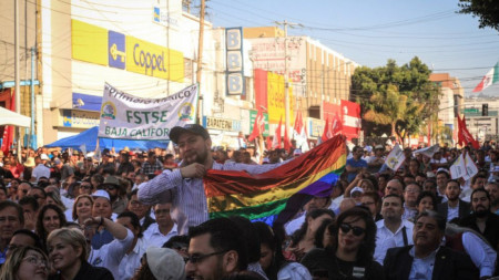 Митингът в Тихуана, който първоначално бе замислен като протест срещу предстоящо налагане на американски мита за мексиканските стоки.