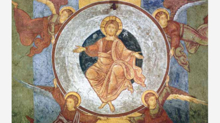 Възнесение Христово. Стенопис от манастира 
