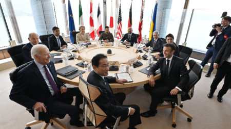 Зеленски на срещата на върха на Г-7 в Хирошима, 21 май 2023 г.