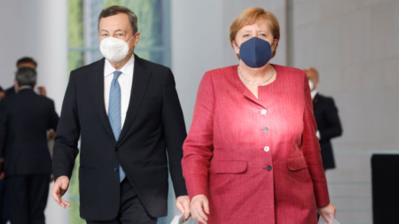 Марио Драги и Ангела Меркел