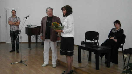 Светослав Цветков на представянето на негова книга в Карлово