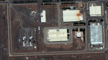 Сателитна снимка на фабриката за обогатяване на уран в Натанз, провинция Исфахан