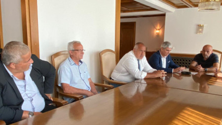 Среща на Бойко Борисов с президента на КНСБ Пламен Димитров и представители на синдикатите на 