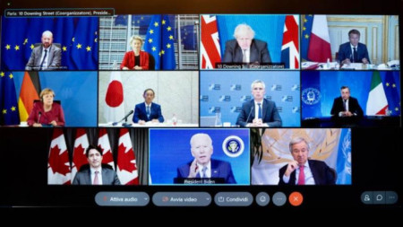 Виртуална среща на лидерите на Г-7 относно кризата в Афганистан