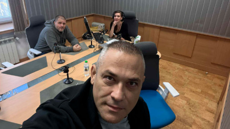 Николай Василев (на преден план), Николай Тодоров и Калина Станева