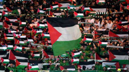 УЕФА започва дело срещу Селтик заради феновете, издигнали палестинско знаме