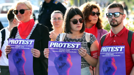 Протест срещу насилието над жени, Босна, 11 октомври 2023 г.
