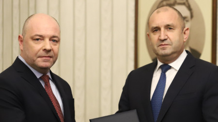 Professor Nikolay Gabrovski (L) and President Rumen Radev (R)